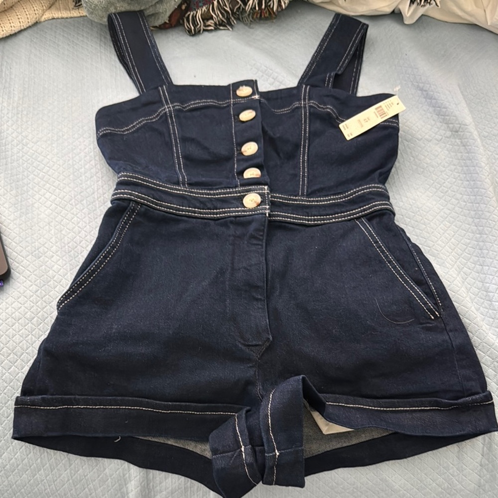 Maeve Dark Blue Denim Shorts